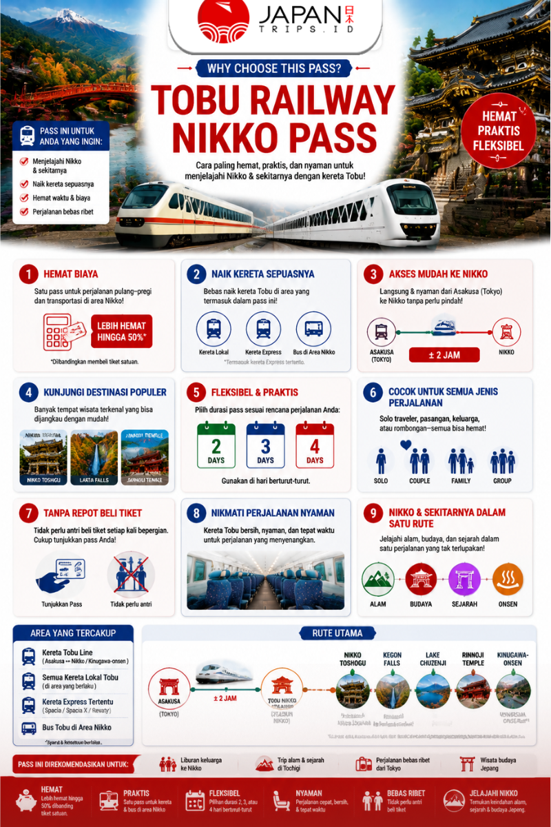 Tobu Railway Nikko Pass | Tiket Nikko Tobu Railway