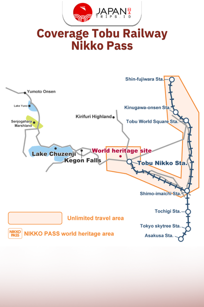 Tobu Railway Nikko Pass | Tiket Nikko Tobu Railway