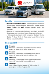 Point To Point Transfer Osaka To Kansai Area (Kyoto/Nara/Kobe/Nagoya)