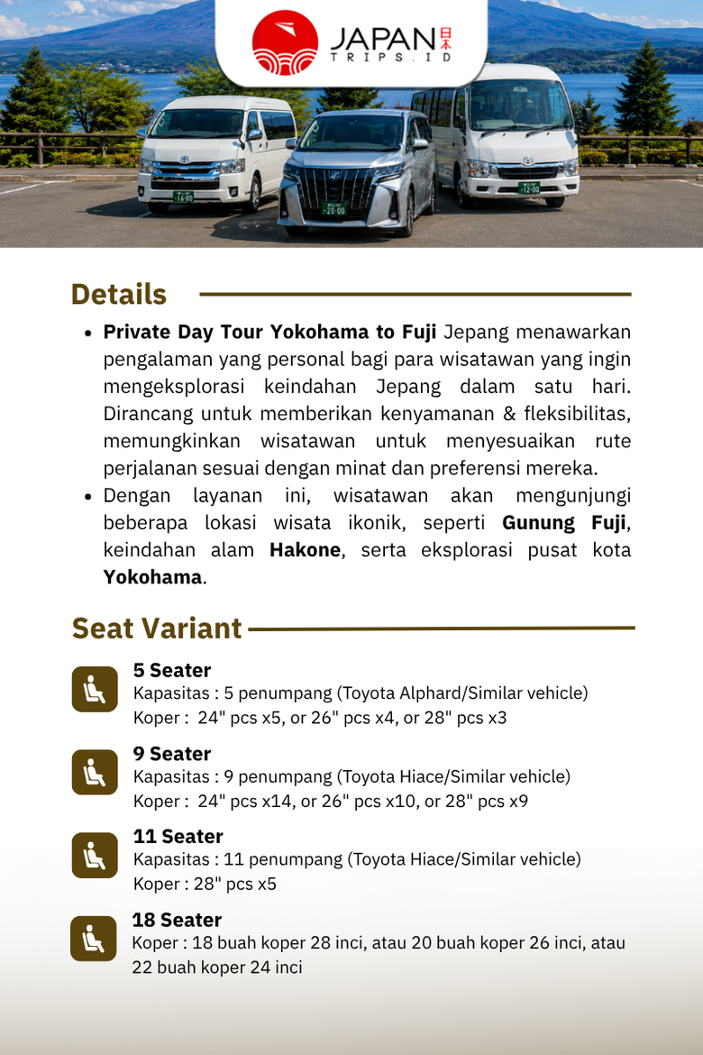 Private Tour Jepang  – Yokohama | Mt. Fuji/Hakone