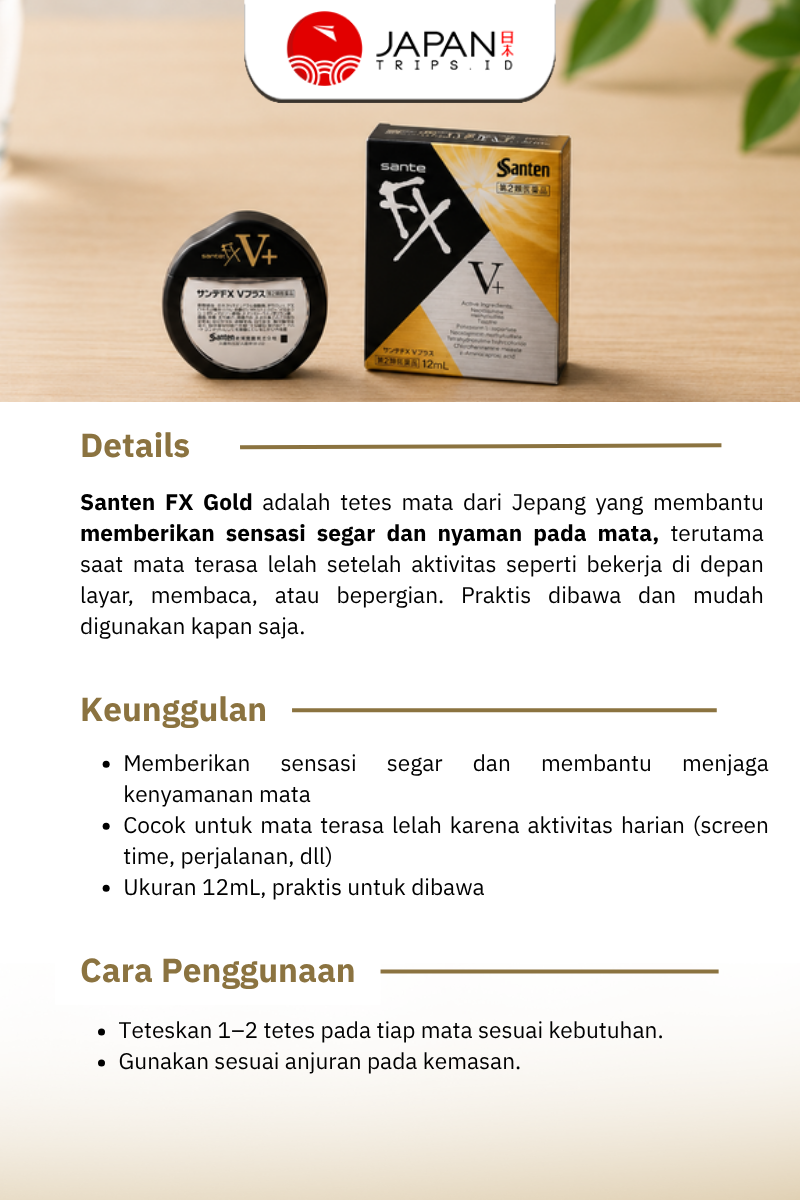 Santen FX Gold Eye Drops 12mL | Japan