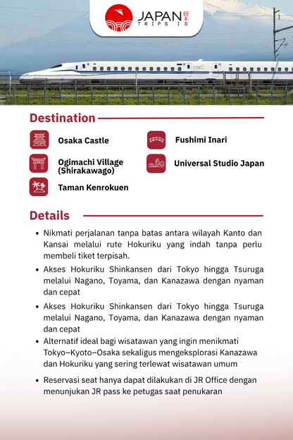 Takayama Hokuriku Area Tourist Pass 5 Days