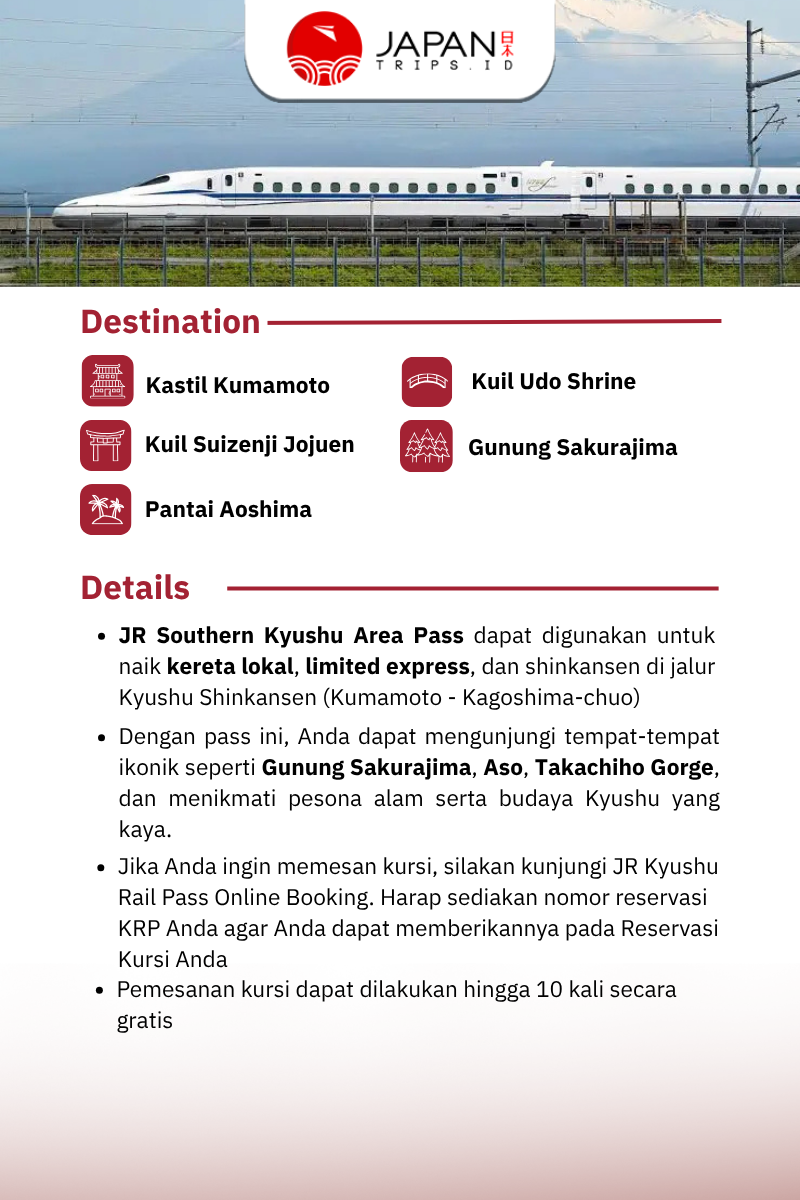 JR Southern Kyushu Area Pass 3 Days