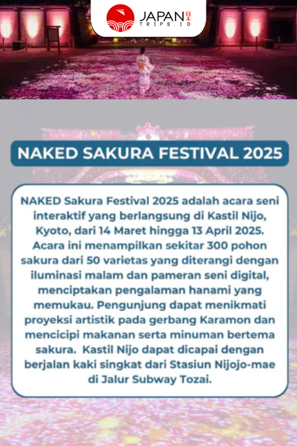 Naked Sakura Festival 2025 World Heritage Nijo Castle Admission Ticket