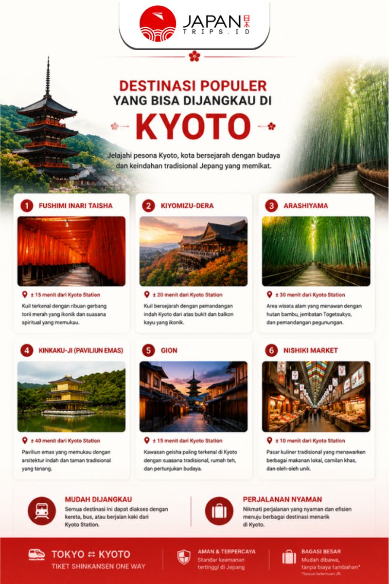 Tiket Shinkansen Tokyo Kyoto | Nozomi / Shinkansen Ticket One Way