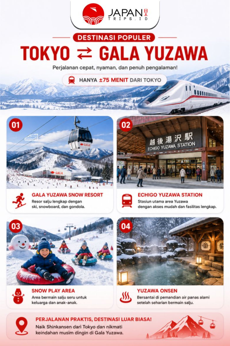 Shinkansen Tokyo to Gala Yuzawa | One Way Shinkansen Ticket