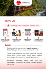 Sagano Romantic Train One-Way Ticket | Kereta Sagano Kyoto