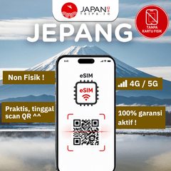 eSIM Japan Big Data + Transit Country | Travel Sim Jepang Kuota Besar