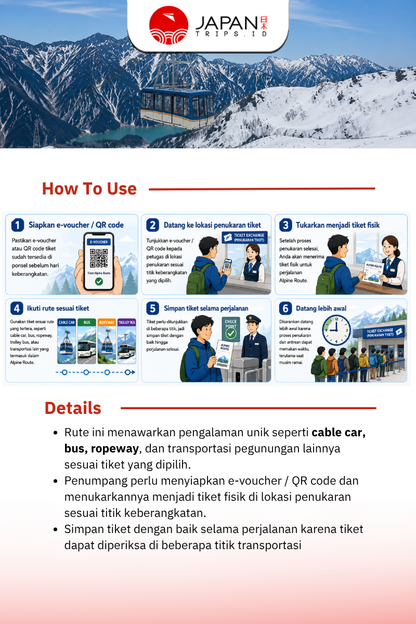 Tateyama Kurobe Alpine Route Ticket | Tiket Rute Alpen Tateyama Kurobe