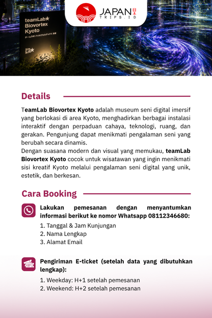 Teamlab Biovortex Kyoto Ticket