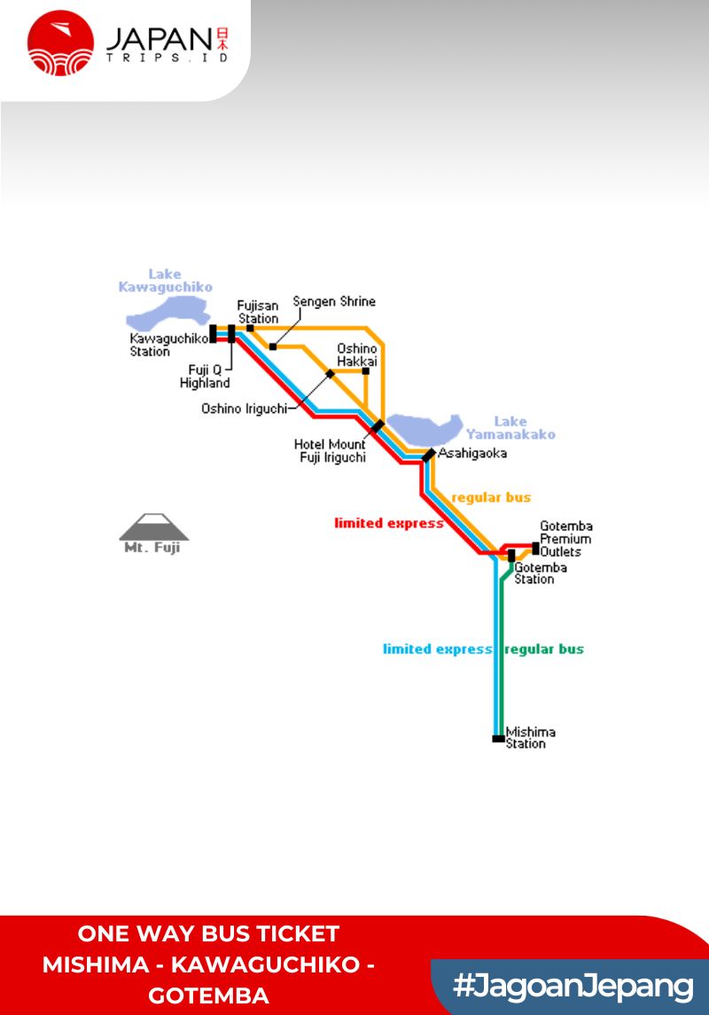 Tiket Bus Mishima - Kawaguchiko - Gotemba | Bus Japan