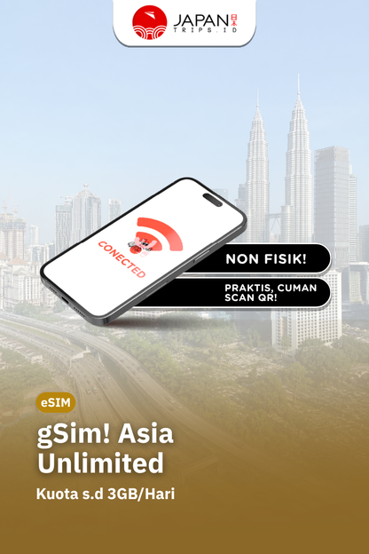 gSim! ASIA Unlimited – Reusable & TopUp Anytime | Japantrips