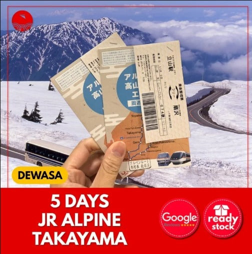 Japan Alpine Takayama Matsumoto Area Tourist Pass 5 Hari