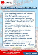 Hiroshima and Miyajima 1 Day Bus Tour from Fukuoka, Osaka and Kyoto