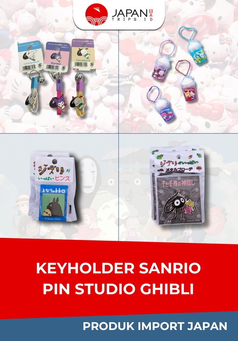 Keyholder Sanrio & Pin Studio Ghibli - Produk Import Japan