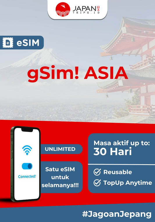 gSim! ASIA Unlimited – Reusable & TopUp Anytime | Japantrips