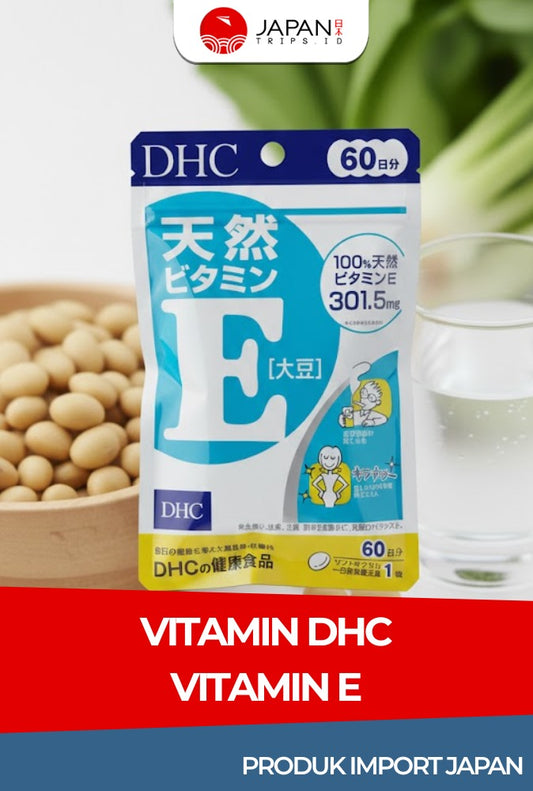 DHC Vitamin E 60 Hari (60 Kapsul) Suplemen Antioksidan | Vitamin Jepang Asli