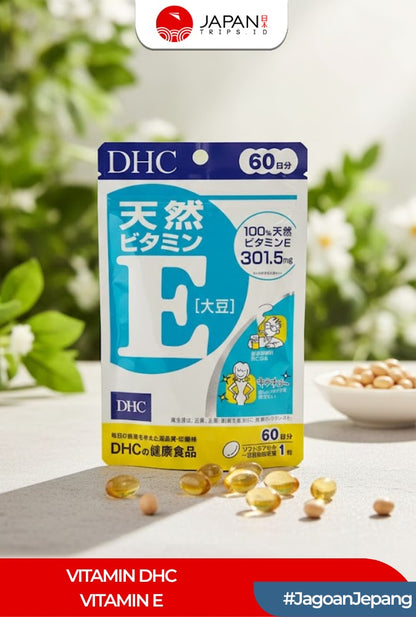 DHC Vitamin E 60 Hari (60 Kapsul) Suplemen Antioksidan | Vitamin Jepang Asli