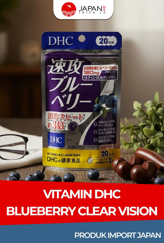 DHC Blueberry Clear Vision 20 Hari (40 Kapsul) Suplemen Vitamin Mata | Vitamin Jepang Asli