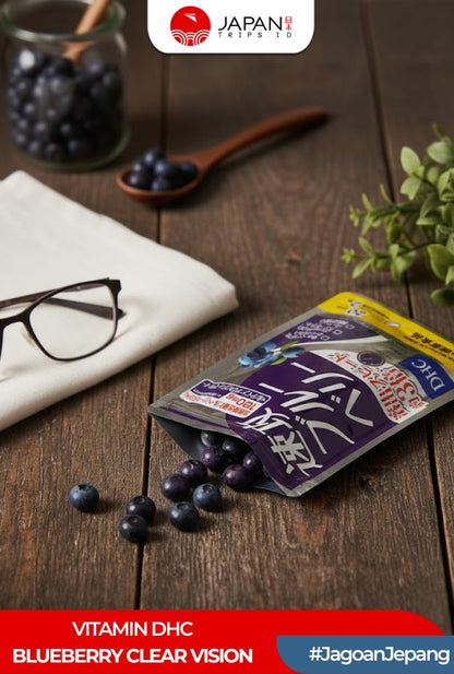 DHC Blueberry Clear Vision 20 Hari (40 Kapsul) Suplemen Vitamin Mata | Vitamin Jepang Asli