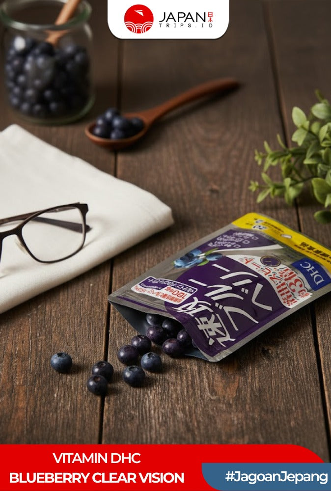 DHC Blueberry Clear Vision 20 Hari (40 Kapsul) Suplemen Vitamin Mata | Vitamin Jepang Asli
