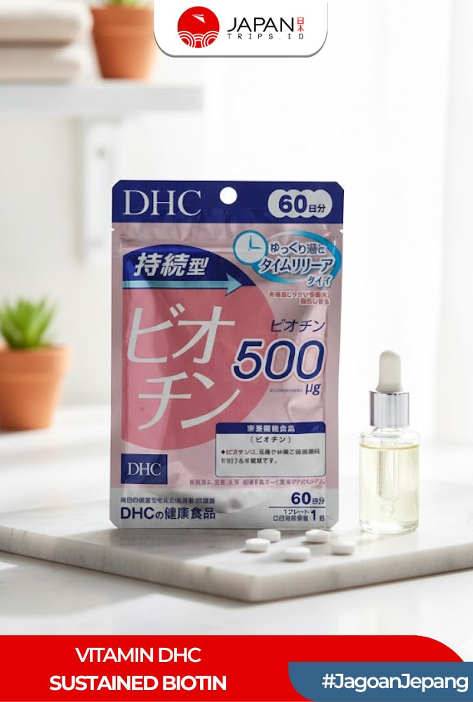 DHC Sustained Biotin 60 Hari (60 Tablet) Suplemen Biotin untuk Rambut, Kulit & Kuku | Vitamin Jepang Asli