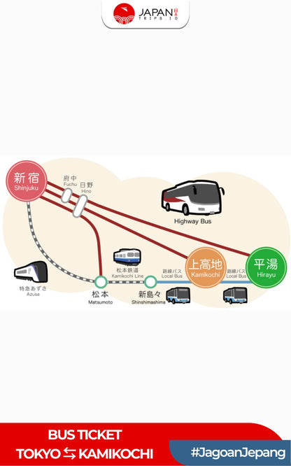 Tiket Bus Tokyo ⇆ Kamikochi | Bus Japan