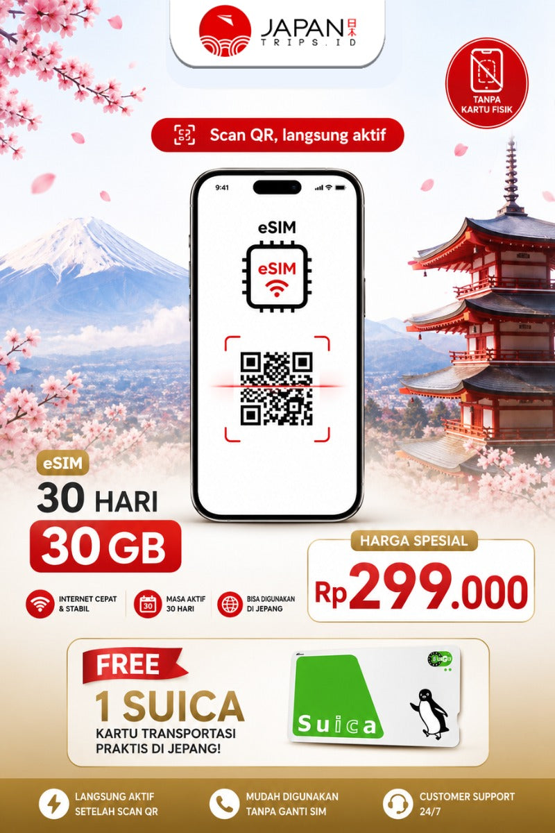 LIMITED PROMO Japan SoftBank eSIM 30 Days 30GB + FREE Suica