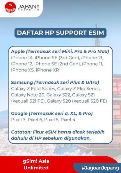 gSim! ASIA Unlimited – Reusable & TopUp Anytime | Japantrips