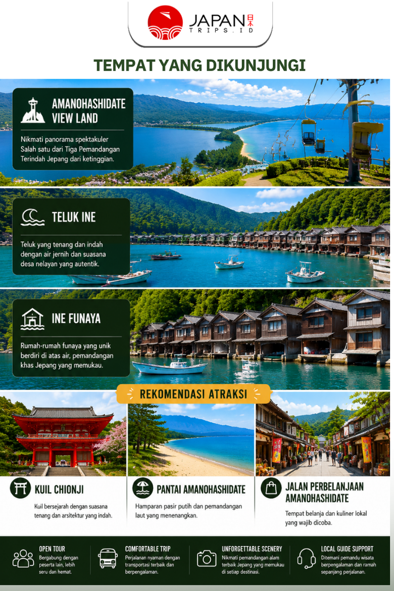 Amanohashidate & Ine Bay Tour From Osaka/Kyoto