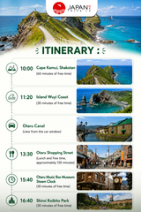 One-Day Tour To Shakotan, Hokkaido | Shiroi Koibito Park & Otaru Canal