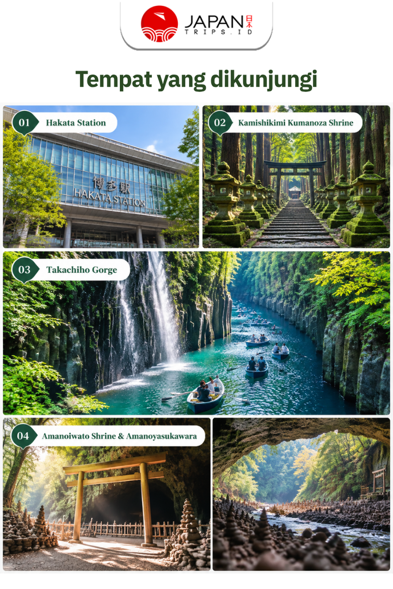 Takachiho Gorge & Boat Ride Day Tour from Fukuoka | Kamishikimi Kumanoza & Amanoiwato Shrine