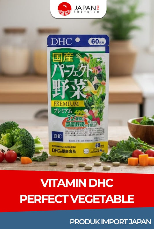 DHC Perfect Vegetable 60 Hari (240 Tablet) Suplemen 32 Ekstrak Sayur | Vitamin Jepang Asli