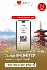 eSIM Japan Unlimited + Transit Country | eSIM Travel Jepang