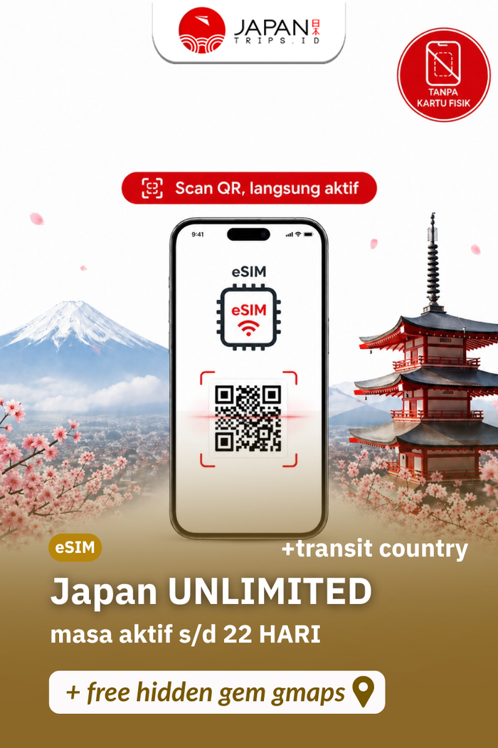 eSIM Japan Unlimited + Transit Country | eSIM Travel Jepang