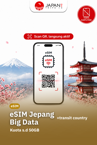 eSIM Japan Big Data + Transit Country | Travel Sim Jepang Kuota Besar