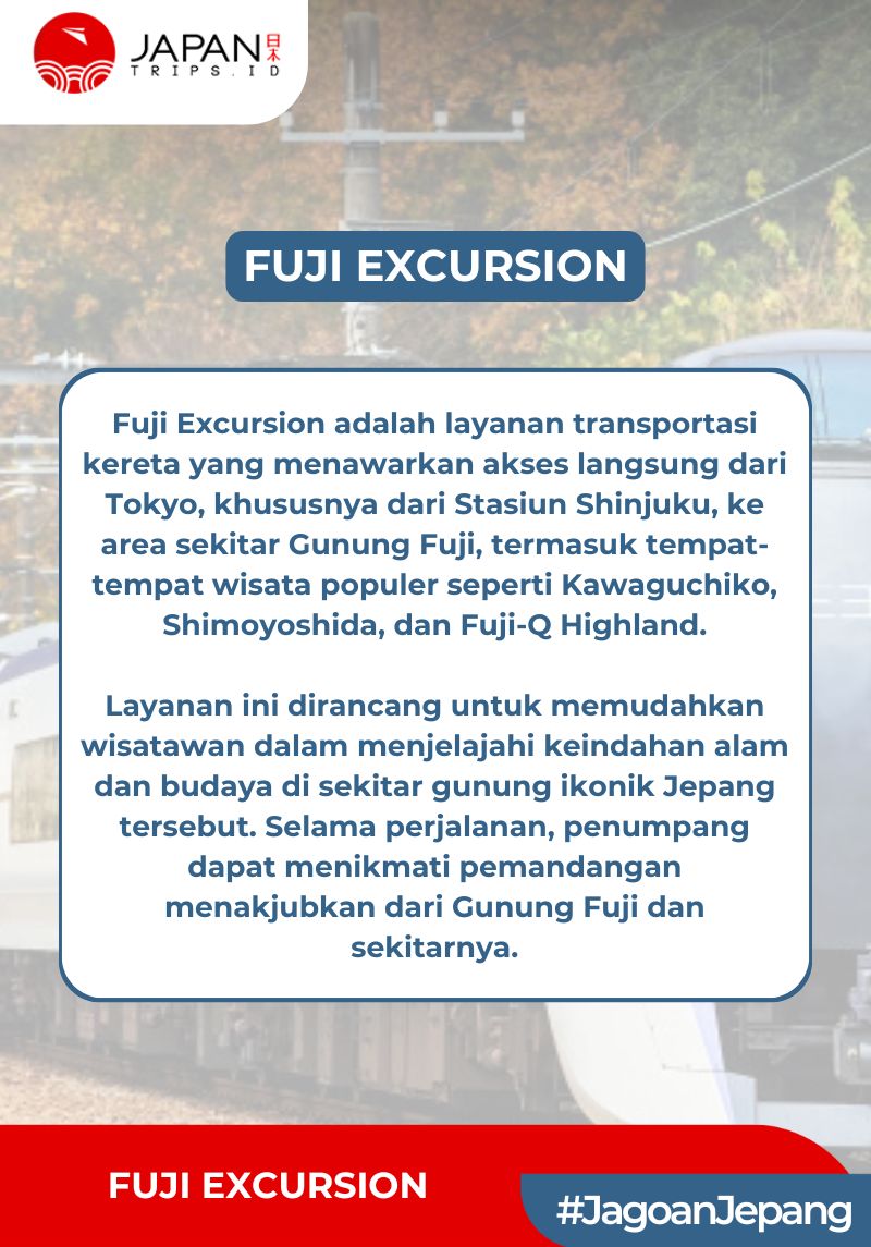 Fuji Excursion Ticket | Tiket Kereta Jepang Shinjuku Fuji Kawaguchiko