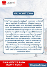 Gala Yuzawa Snow Resort Ticket / Tiket Ski Resort Niigata