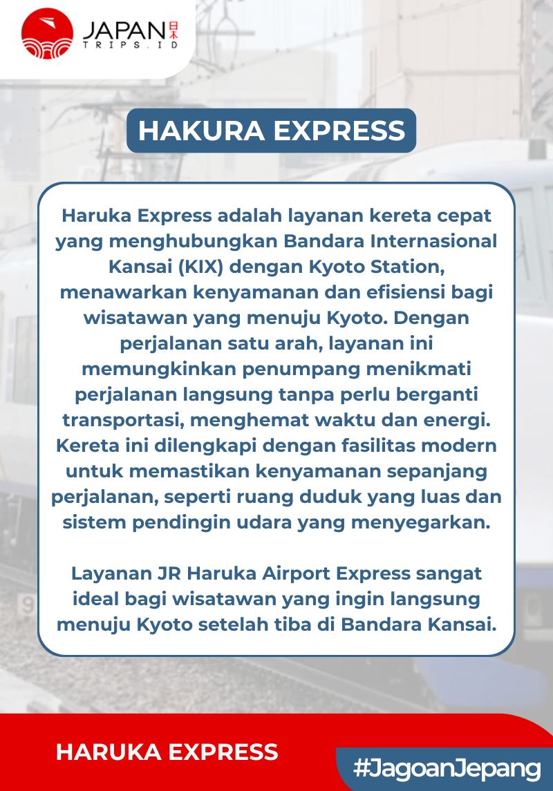 Haruka Express dari/ke Kansai Airport – Osaka/Kyoto/Kobe/Nara