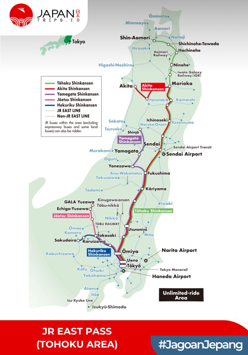 JR East Pass (Tohoku Area) 5 Days