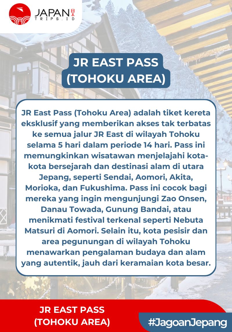 JR East Pass (Tohoku Area) 5 Days