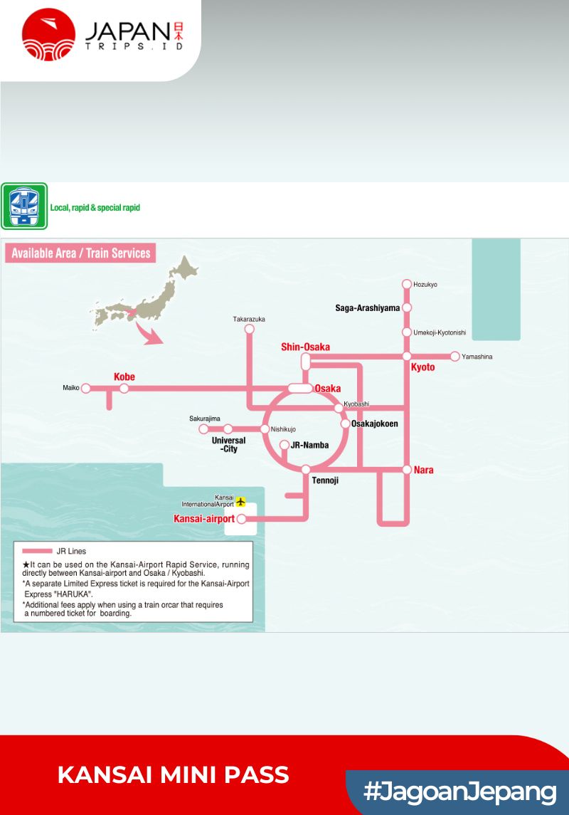 Kansai Mini Pass 3 Days | JR Osaka Nara Kyoto Kobe