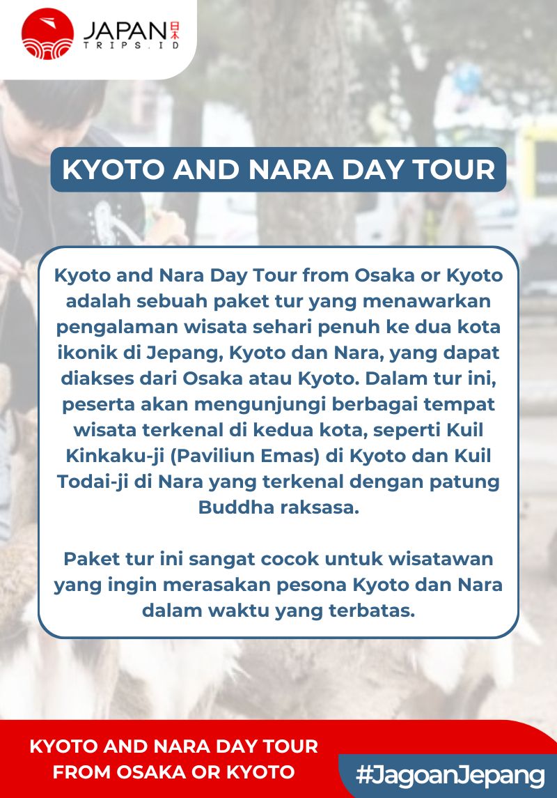 Osaka, Kyoto & Nara Day Tour with Lunch | English Guide