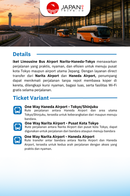Haneda & Narita Limousine Bus to Tokyo | One Way