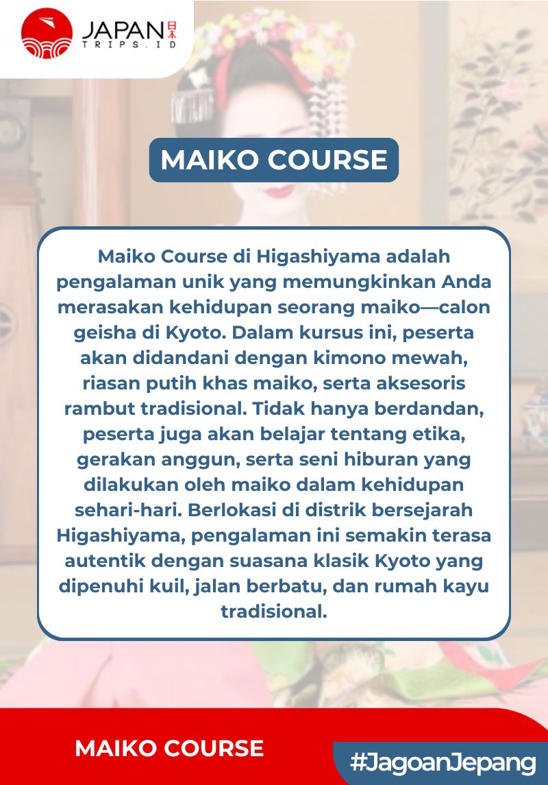 Maiko Course | Kursus Maiko Higashiyama