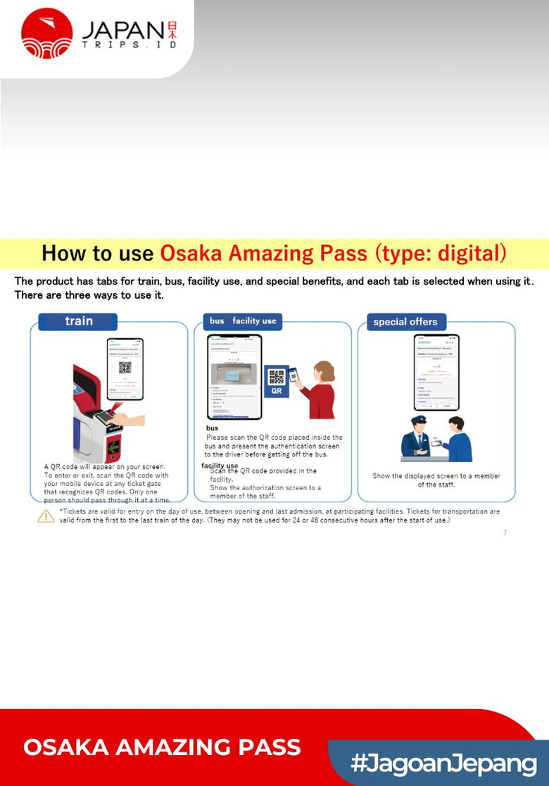 Osaka Amazing Pass | Tiket Subway dan Atraksi Jepang