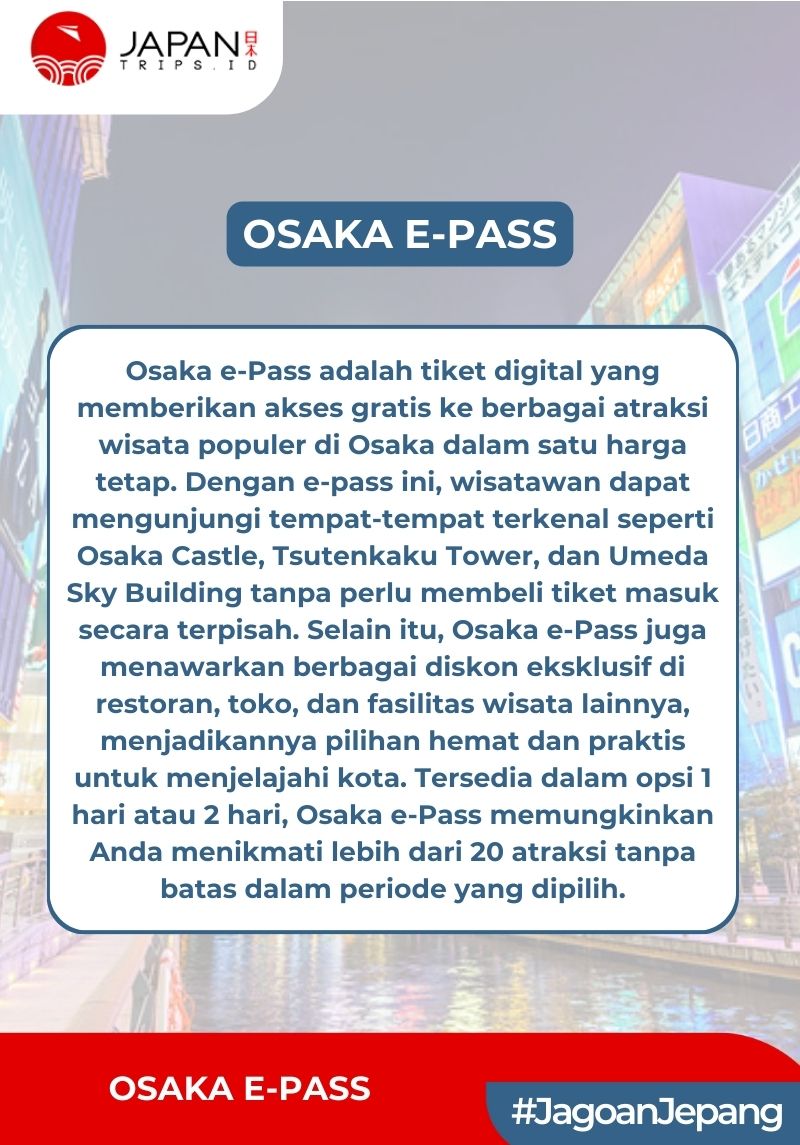 Osaka e-Pass (E-Ticket) | Japan