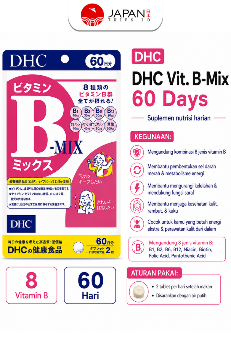DHC VITAMIN 60 DAYS – Multivitamin, Vitamin C, Vitamin D, Vitamin Zinc, Vitamin B, Vitamin B-Mix, Vitamin Collagen