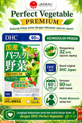 DHC Perfect Vegetable 60 Hari (240 Tablet) Suplemen 32 Ekstrak Sayur | Vitamin Jepang Asli