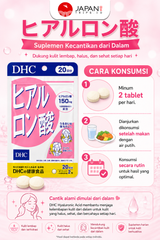 DHC Hyaluronic Acid 20 Days | Suplemen Asam Hialuronat untuk Menjaga Kelembapan Kulit | Original Jepang
